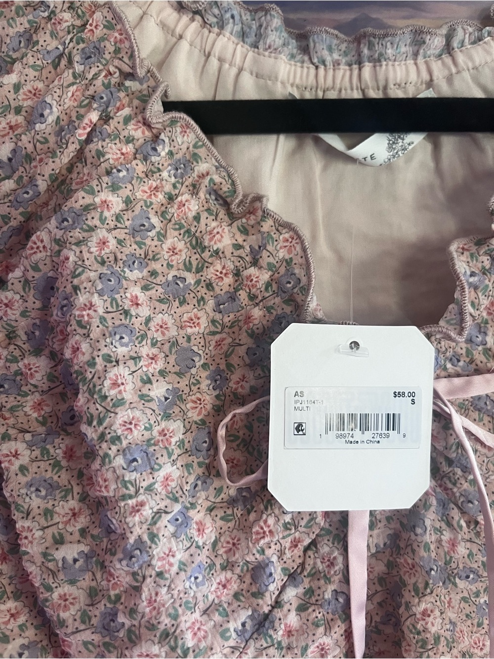 Altar’d State Lara Ruffle Trim Floral Tank - Picture 3 of 4